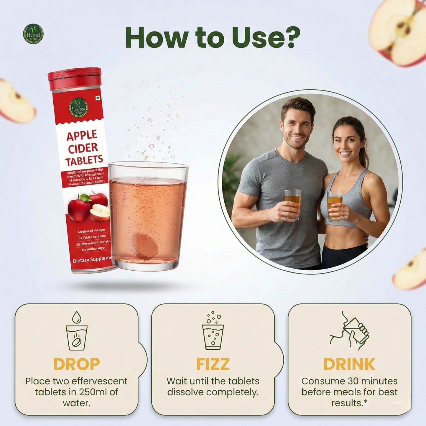 Apple Cider Weight Loss Tablet - Pack-of- 2-  30 Tablets