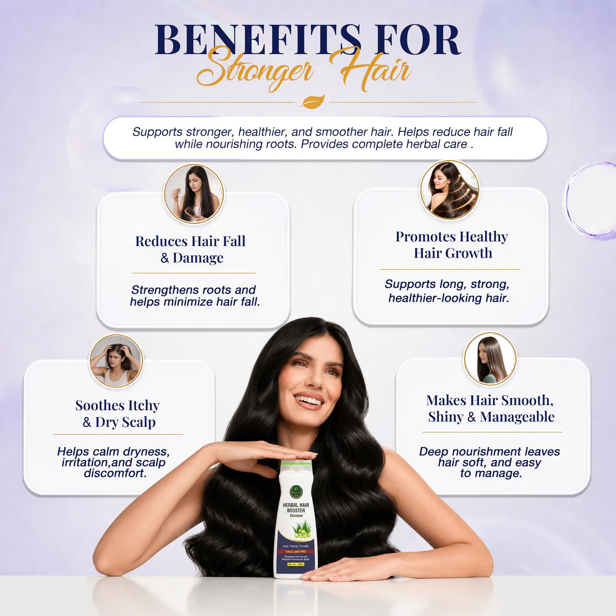 HERBAL HAIR BOOSTER SHAMPOO STRONGER, THICKER & HEALTHIER HAIR