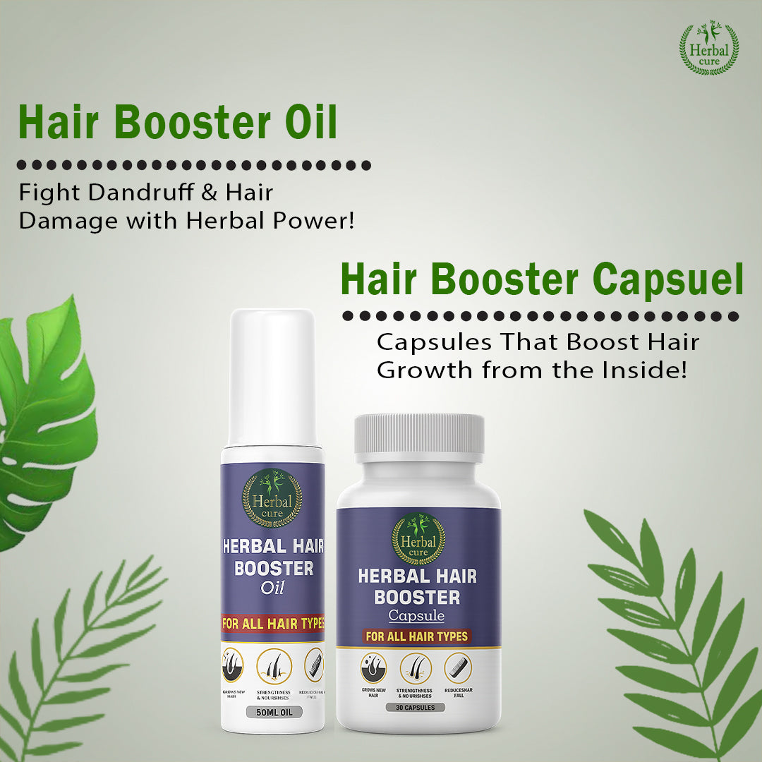 Hair booster oil and capsule products 