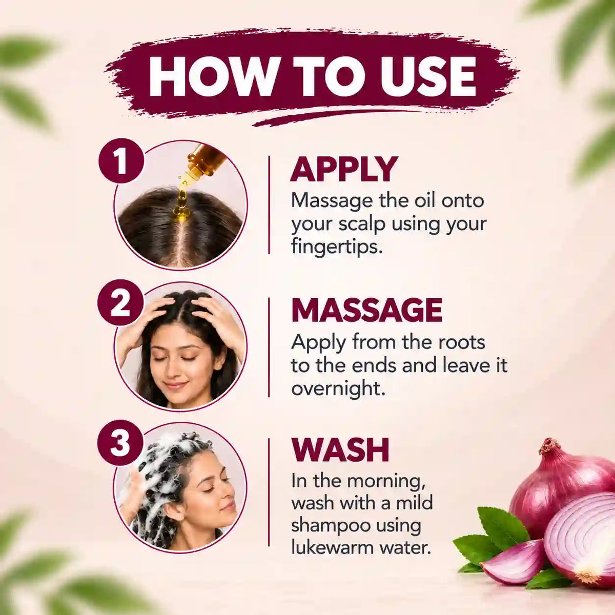 Onion Hair Booster Oil with Red Onion Extract