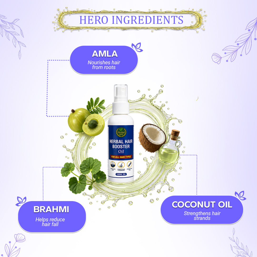 Herbal Hair Booster Oil- Suitable For Men and Women 100 ML