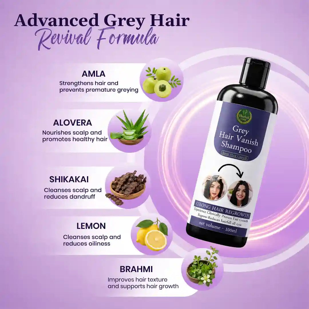 Grey Hair Vanish Shampoo Grey Hair Care & Stronger Hair ⭐
