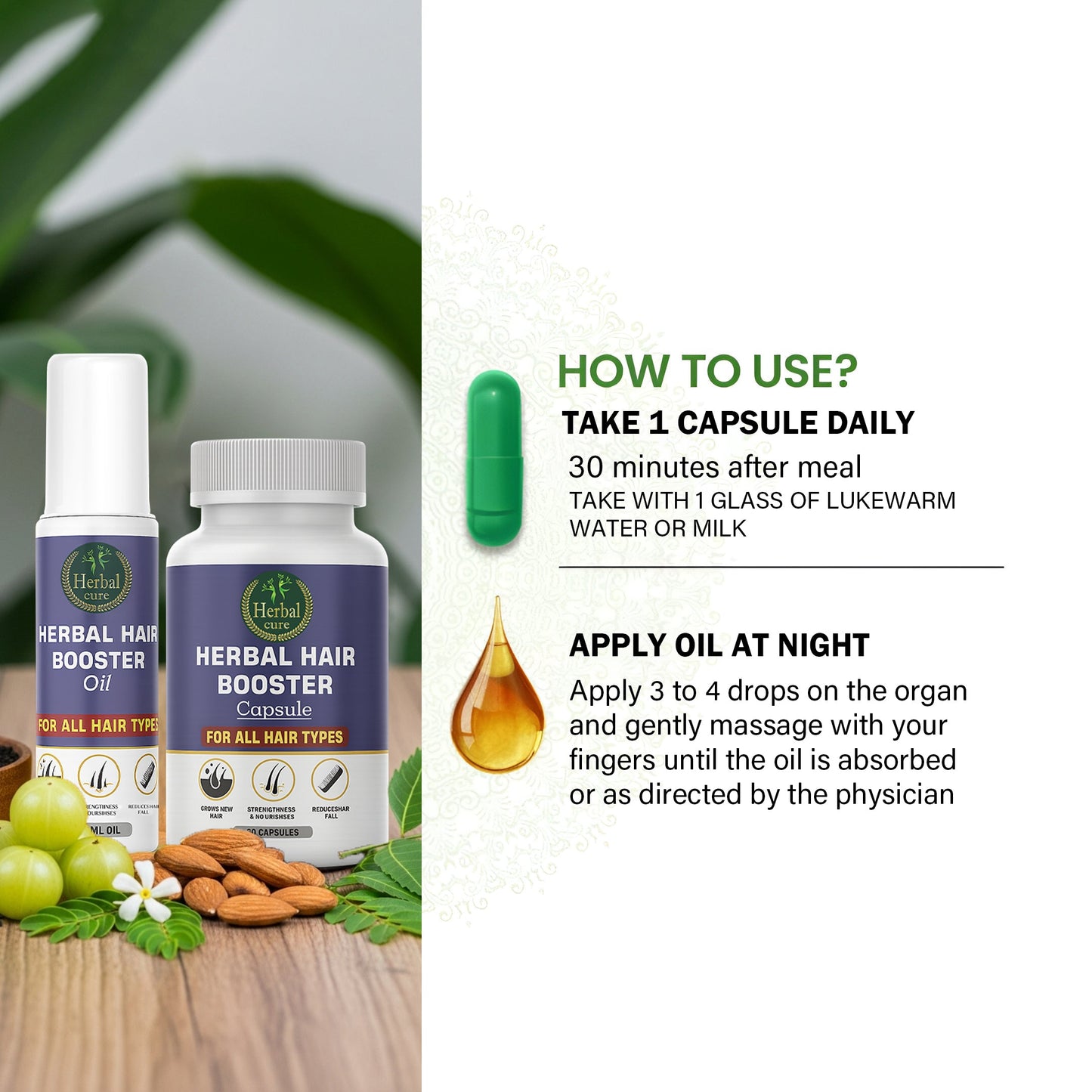 Herbal hair booster products 