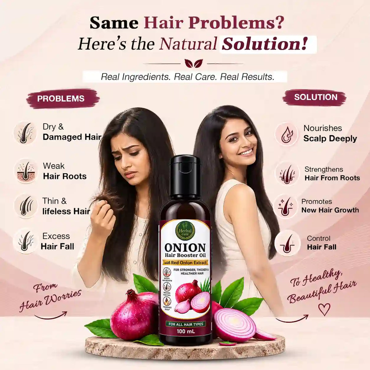 Onion Hair Booster Oil with Red Onion Extract